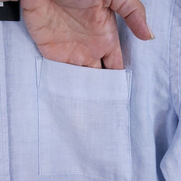 JOES Mens Shirt Small Blue Button Up Casual Pocket 100% Linen COOPER $168 - Picture 5 of 10